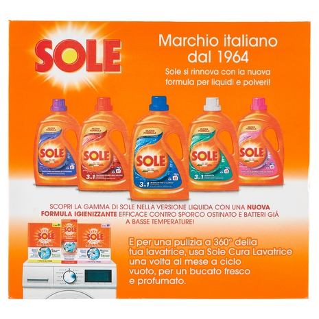 Sole Polvere lavatrice Bianco Splendente 52 lavaggi 2,6 kg